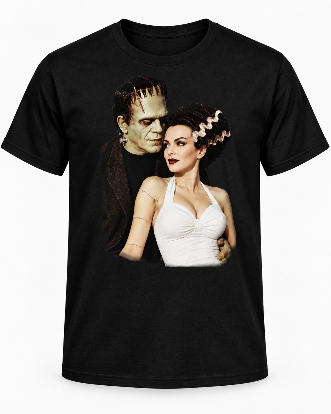 Frankenstein & bride Horror Romance T-Shirt