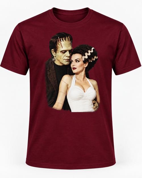 Frankenstein & bride Horror Romance T-Shirt